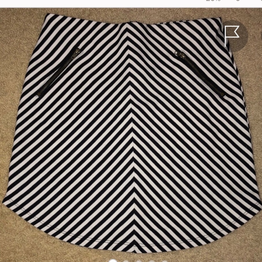Monteau Striped Mini Skirt